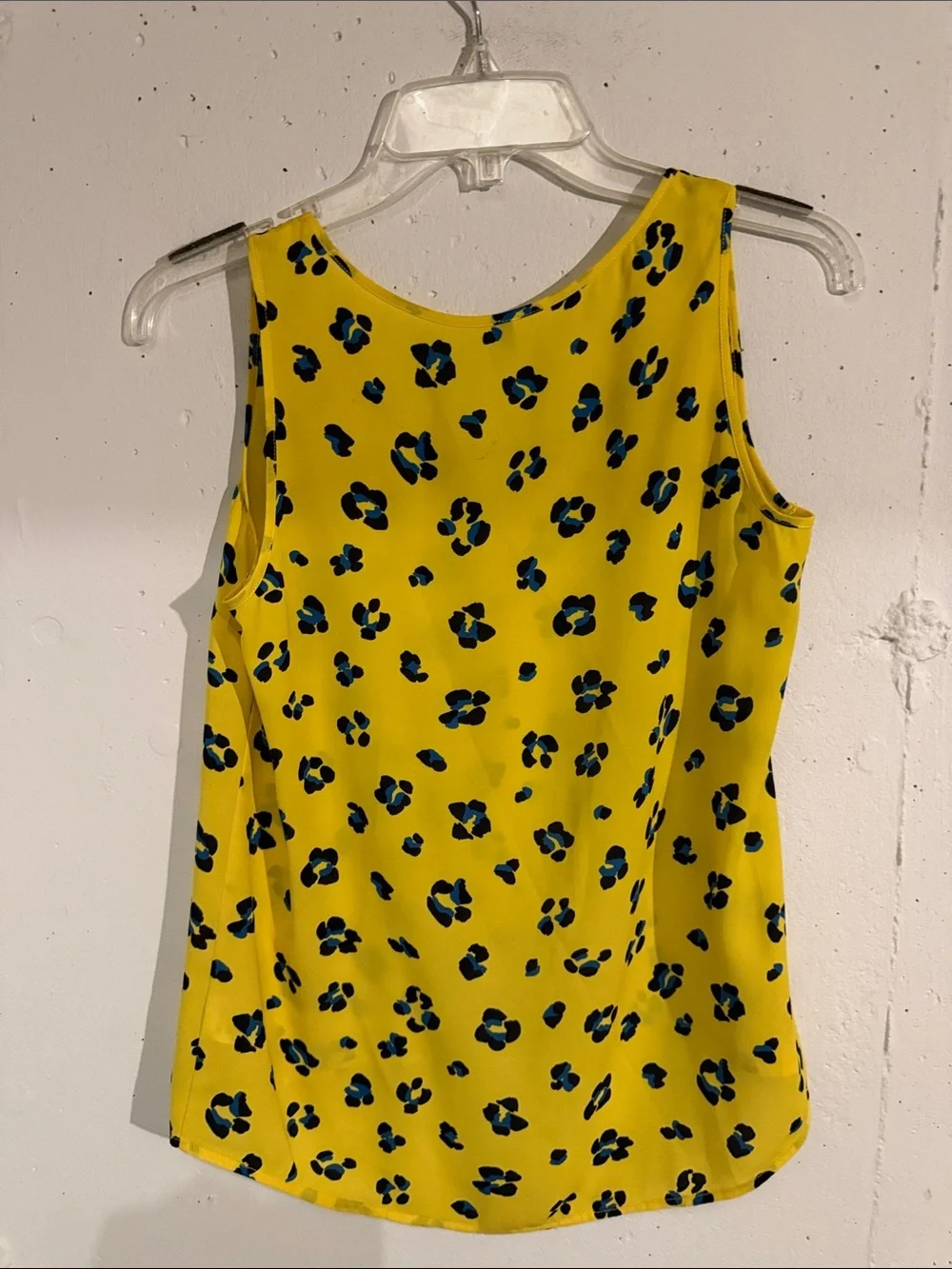 CAbi Yellow Floral Tie-Front Blouse with Matching Tank